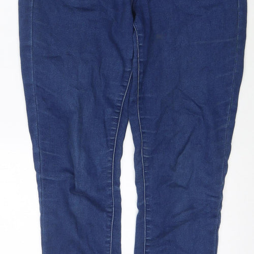 ASOS Womens Blue Cotton Straight Jeans Size 28 in L30 in Regular Zip