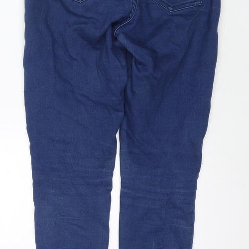 ASOS Womens Blue Cotton Straight Jeans Size 28 in L30 in Regular Zip
