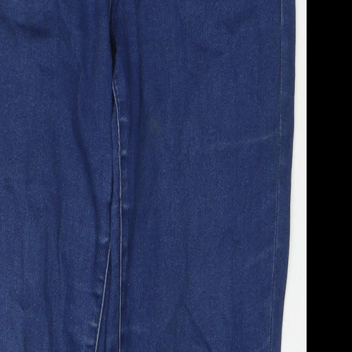 ASOS Womens Blue Cotton Straight Jeans Size 28 in L30 in Regular Zip