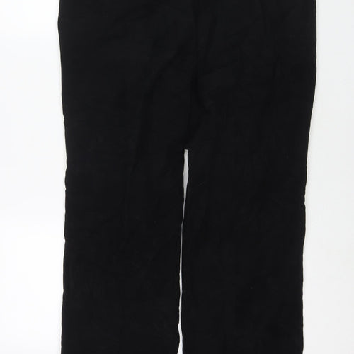Blue Harbour Mens Black Cotton Trousers Size 36 in L29 in Regular Zip