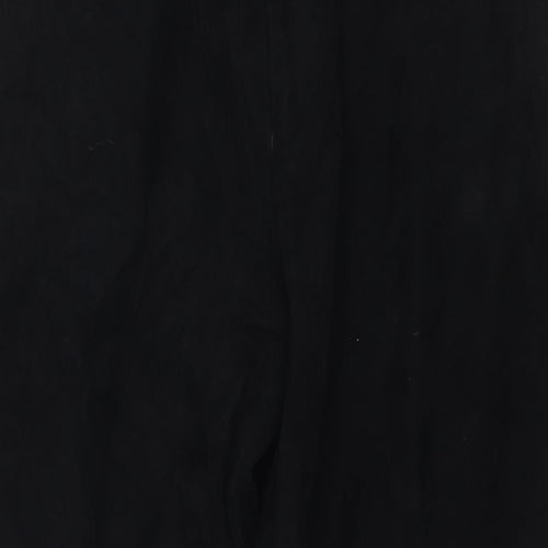Blue Harbour Mens Black Cotton Trousers Size 36 in L29 in Regular Zip
