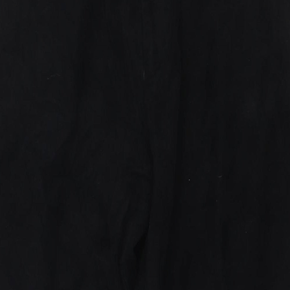 Blue Harbour Mens Black Cotton Trousers Size 36 in L29 in Regular Zip