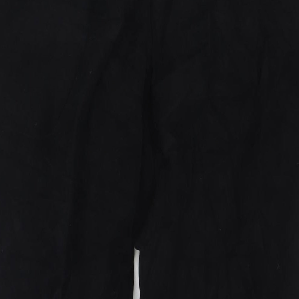 Blue Harbour Mens Black Cotton Trousers Size 36 in L29 in Regular Zip