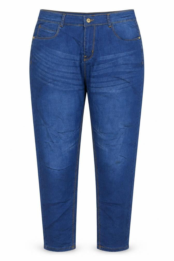 Boohoo Womens Blue Polyester Blend Straight Jeans Size 36 in L28 in Regular Zip