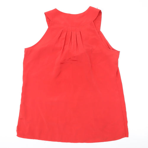 Et Vous Womens Pink Polyester Basic Tank Size 14 Scoop Neck