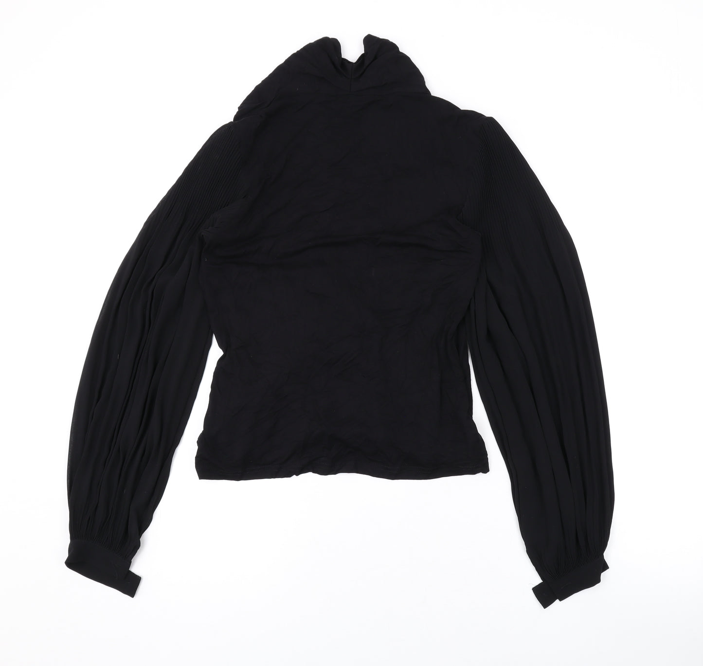 Jasper Conran Womens Black Viscose Basic Blouse Size 8 V-Neck