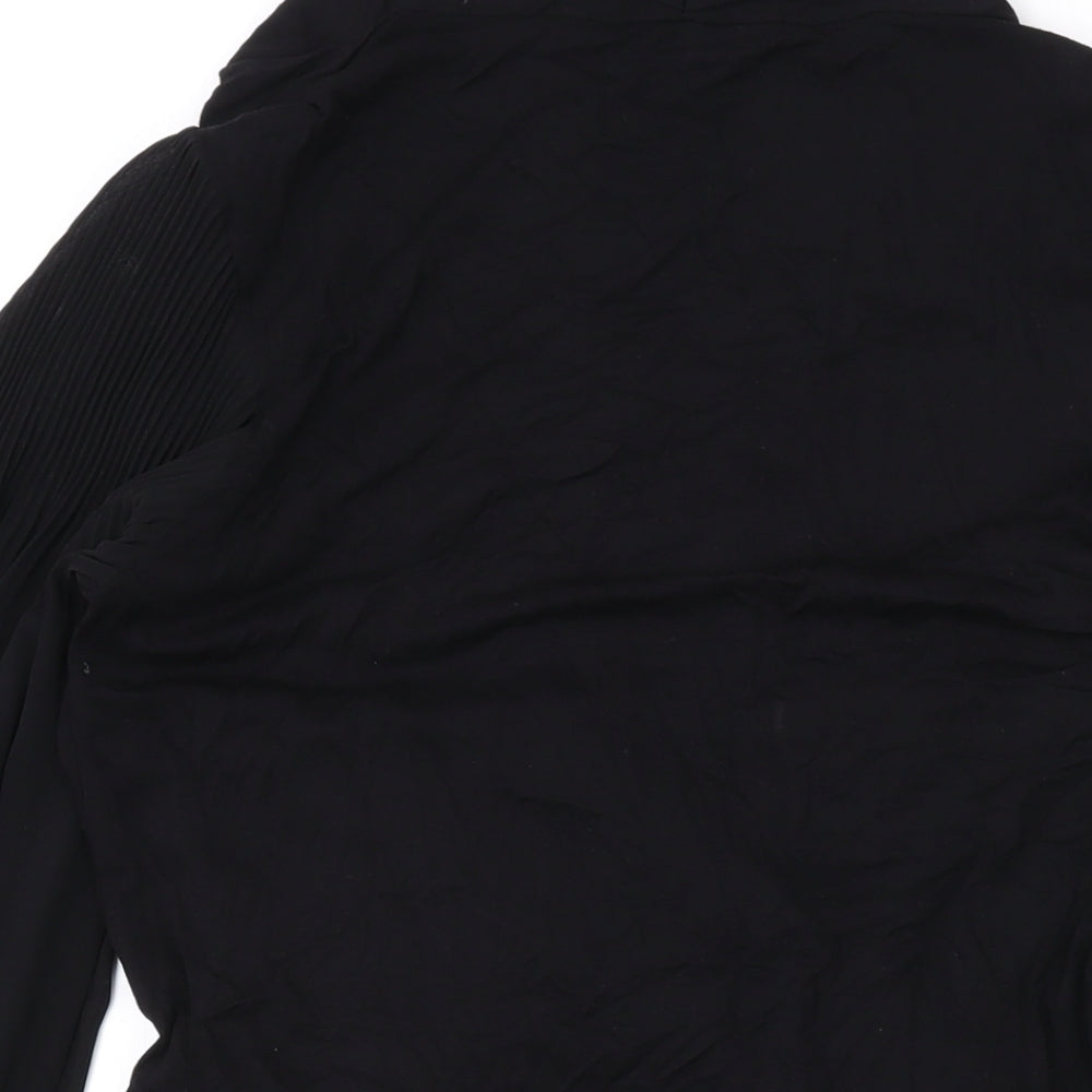 Jasper Conran Womens Black Viscose Basic Blouse Size 8 V-Neck
