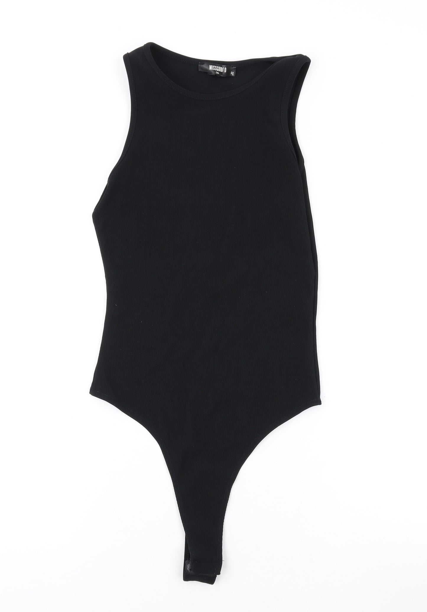 Missguided Womens Black Polyester Bodysuit One-Piece Size 10 L12 in Snap