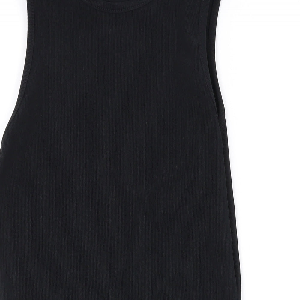 Missguided Womens Black Polyester Bodysuit One-Piece Size 10 L12 in Snap