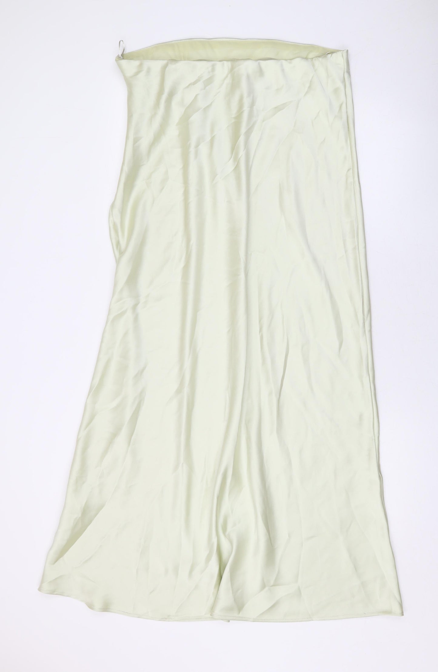 Zara Womens Green Polyester A-Line Skirt Size 2XL Zip