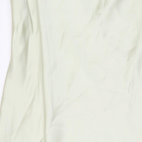 Zara Womens Green Polyester A-Line Skirt Size 2XL Zip