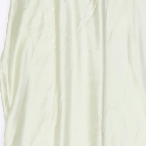 Zara Womens Green Polyester A-Line Skirt Size 2XL Zip