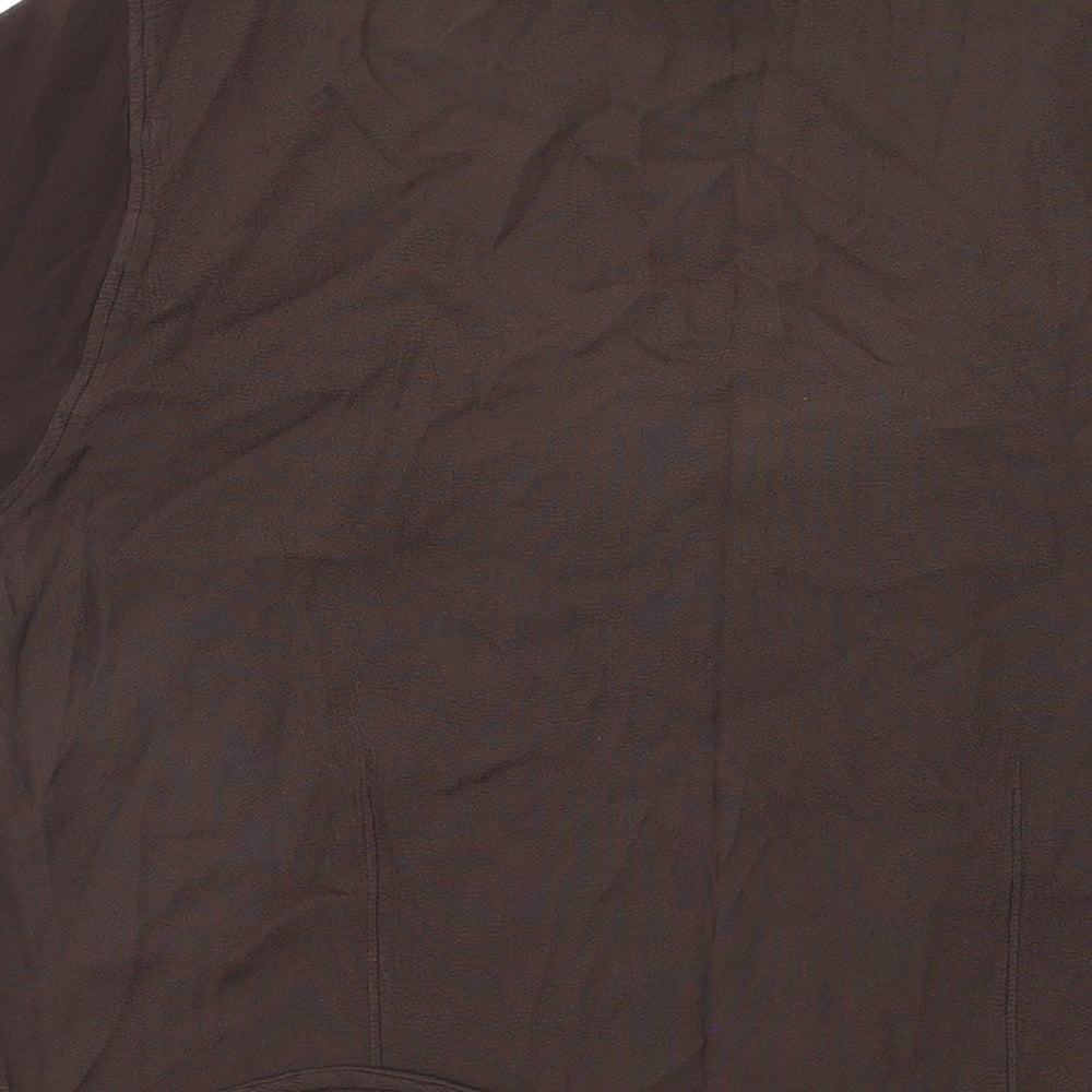 Marks and Spencer Womens Brown Viscose Basic Blouse Size 16 Scoop Neck