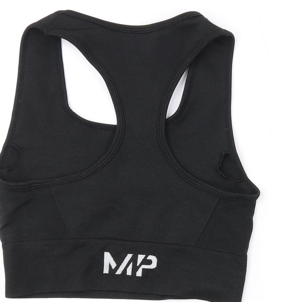MP Womens Black Nylon Cropped Tank Size S Square Neck Pullover