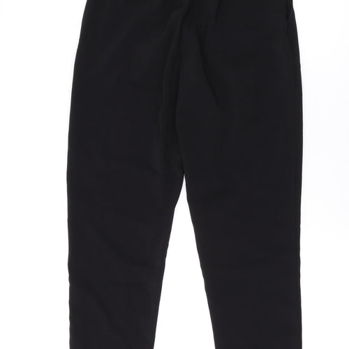 Object Womens Black Polyester Jogger Trousers Size 6 L28 in Regular Drawstring