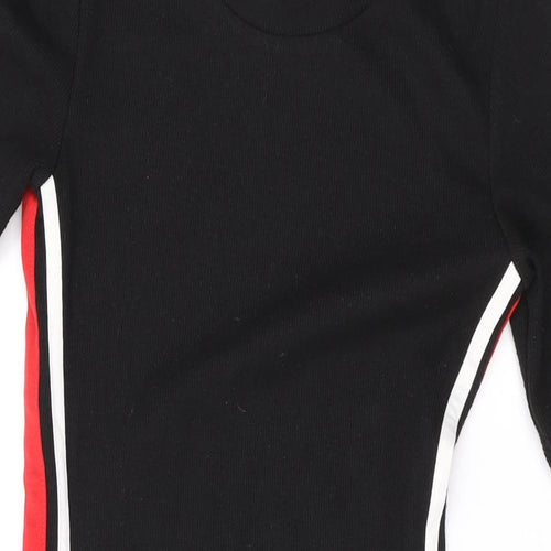 Divided by H&M Womens Black Polyester T-Shirt Dress Size 8 Round Neck Pullover
