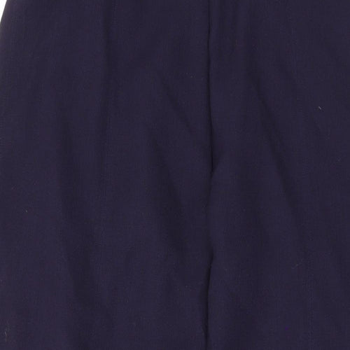 Solo Womens Blue Polyester A-Line Skirt Size 12 Zip