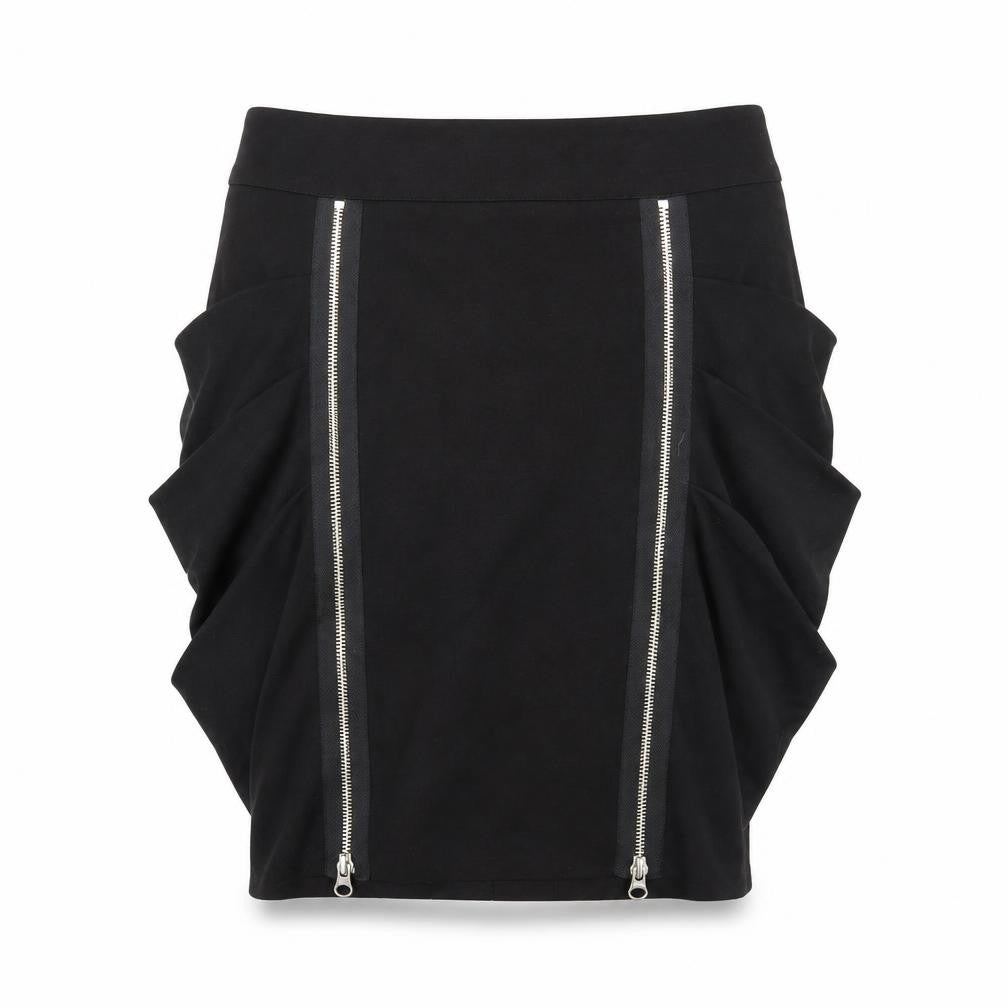 Warehouse Womens Black Polyester Mini Skirt Size 12 Zip