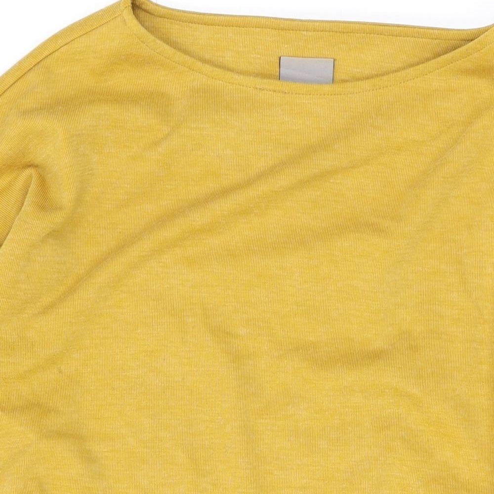 VERO MODA Womens Yellow Polyester Jumper Dress Size L Round Neck Pullover