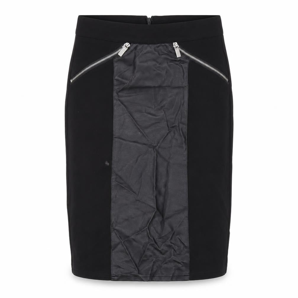 Paraphrase Womens Black Viscose Straight & Pencil Skirt Size M Zip