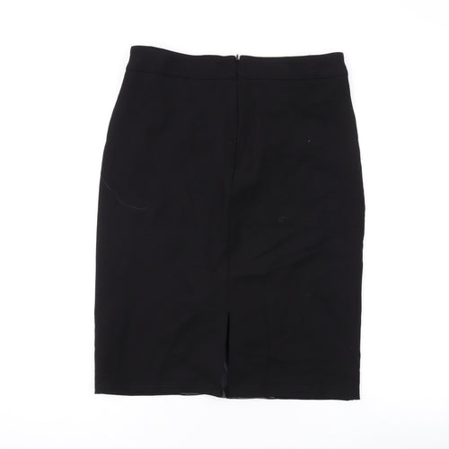 Paraphrase Womens Black Viscose Straight & Pencil Skirt Size M Zip