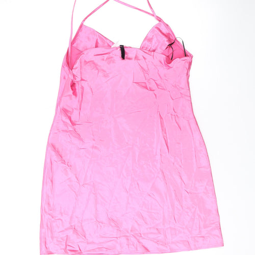 Divided by H&M Womens Pink Polyester Mini Size 12 Cowl Neck Pullover