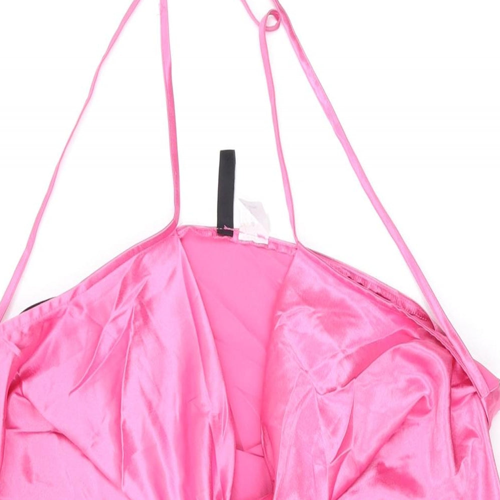 Divided by H&M Womens Pink Polyester Mini Size 12 Cowl Neck Pullover