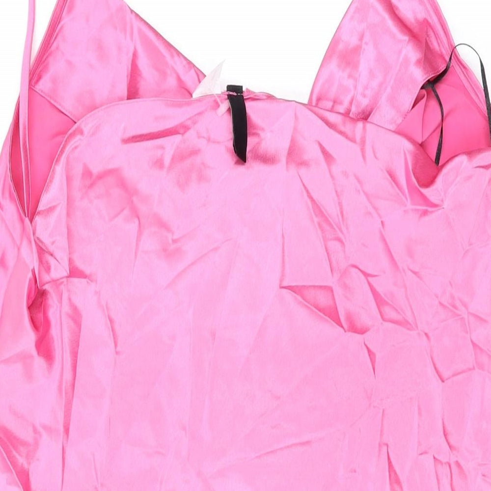 Divided by H&M Womens Pink Polyester Mini Size 12 Cowl Neck Pullover