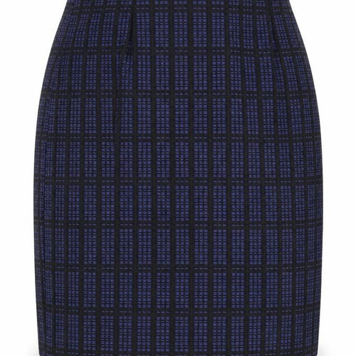Topshop Womens Blue Geometric Cotton Mini Skirt Size 8 Zip