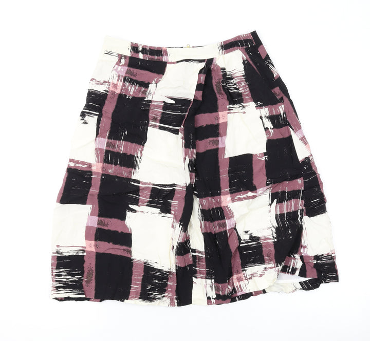 InWear Womens Multicoloured Geometric Polyester Skater Skirt Size 8 Zip