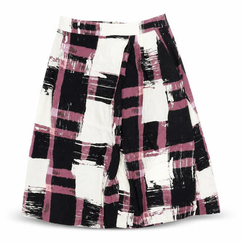 InWear Womens Multicoloured Geometric Polyester Skater Skirt Size 8 Zip