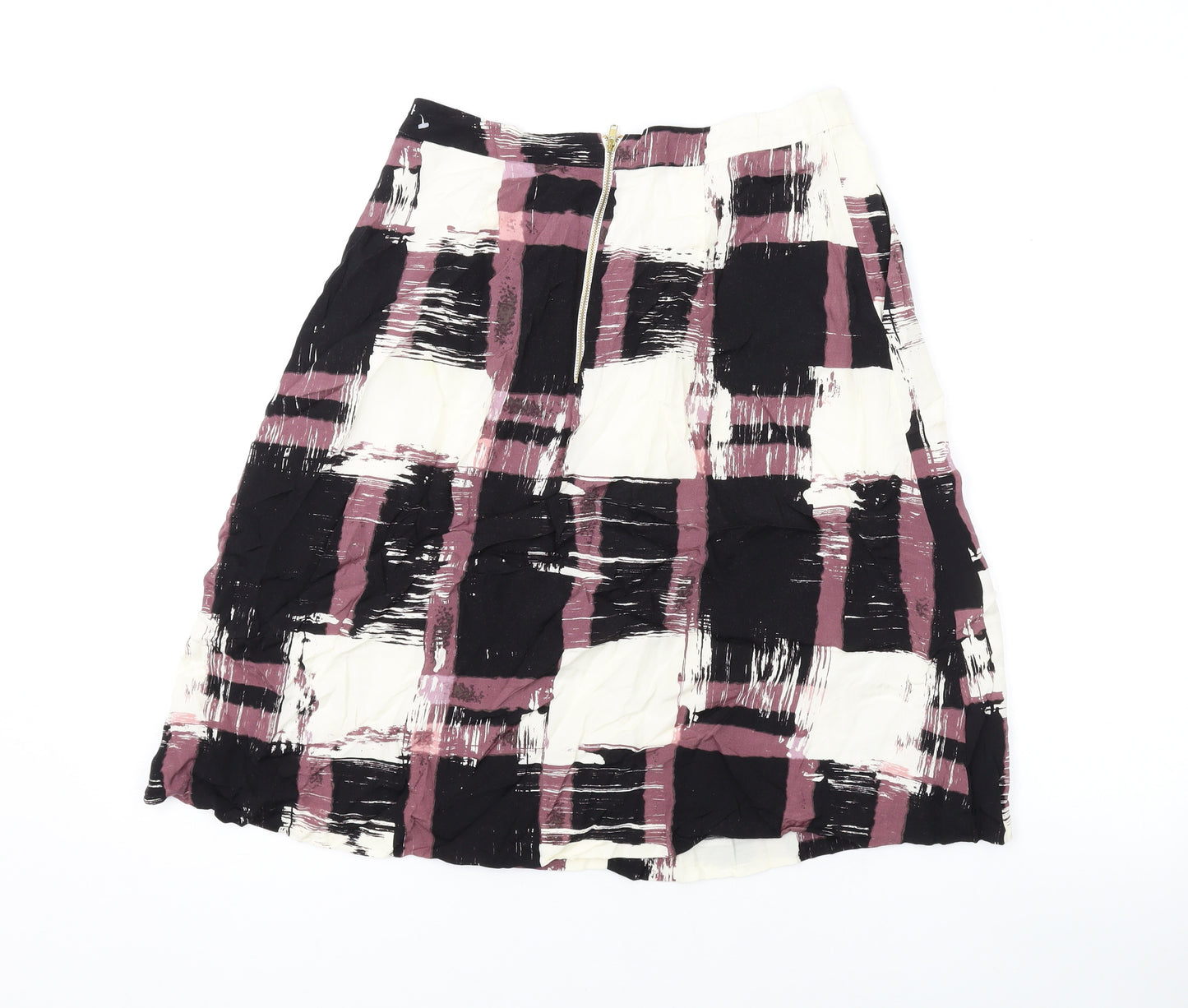 InWear Womens Multicoloured Geometric Polyester Skater Skirt Size 8 Zip