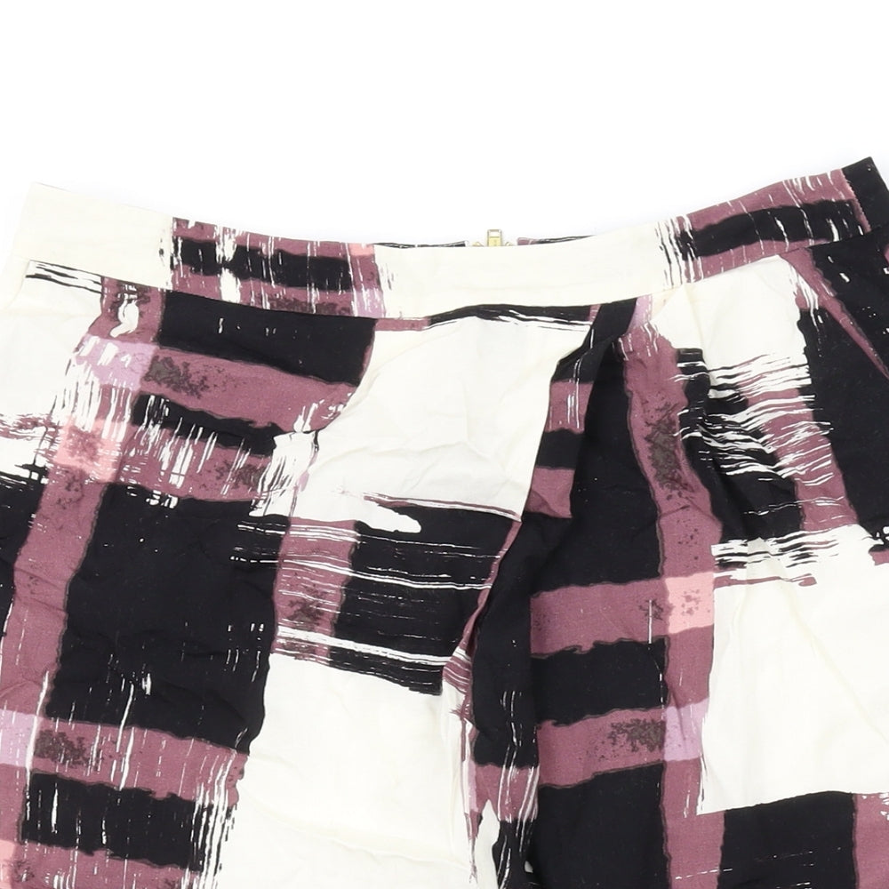 InWear Womens Multicoloured Geometric Polyester Skater Skirt Size 8 Zip