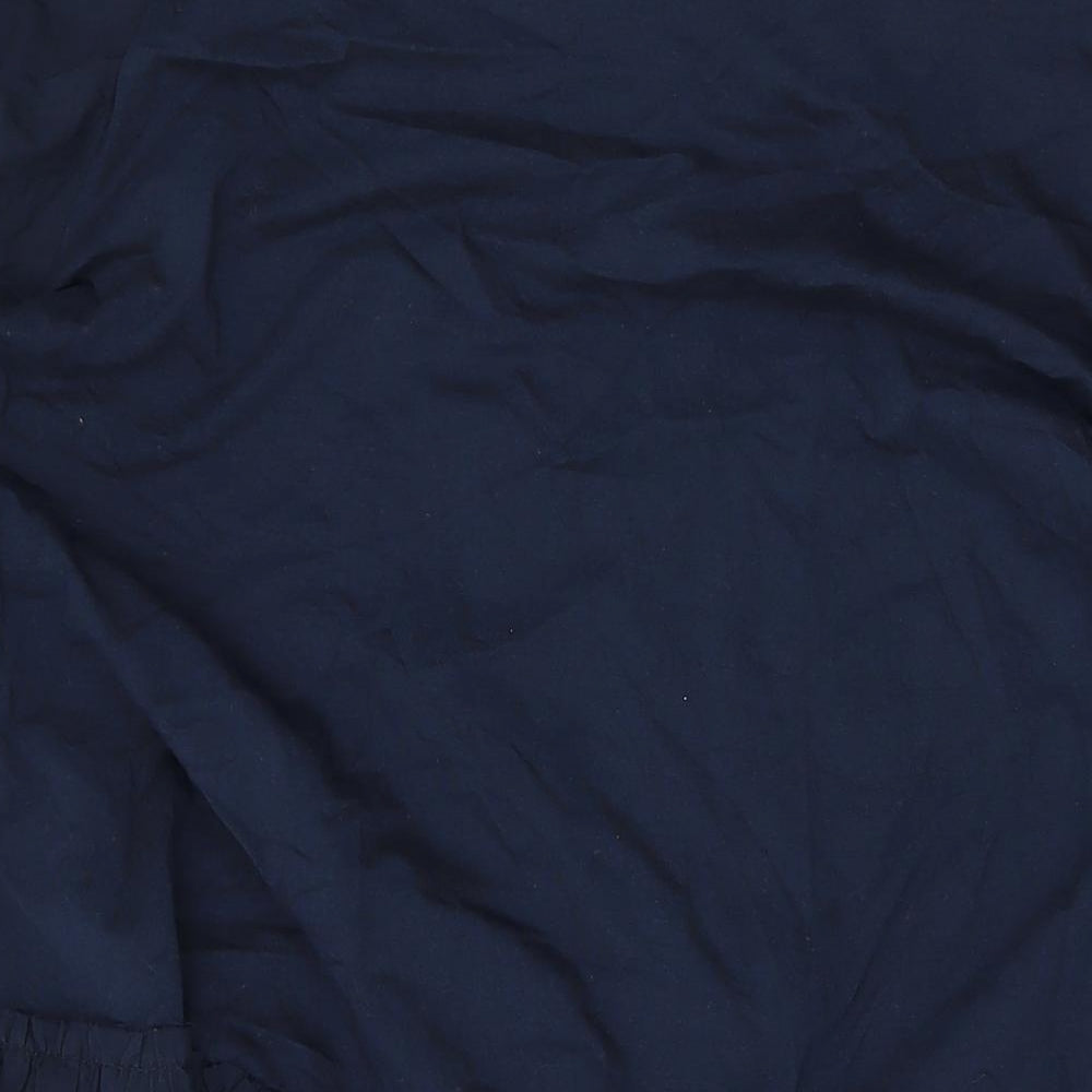 Zara Womens Blue Cotton A-Line Size L Round Neck Pullover