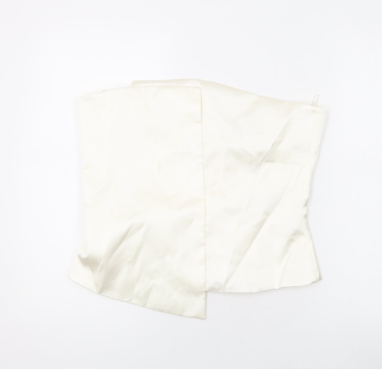 Zara Womens Ivory Polyester Basic Blouse Size XL Off the Shoulder