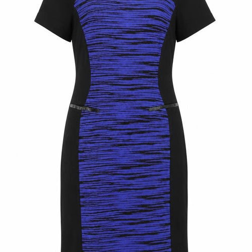 Roman Womens Black Geometric Acrylic A-Line Size 20 Scoop Neck Zip