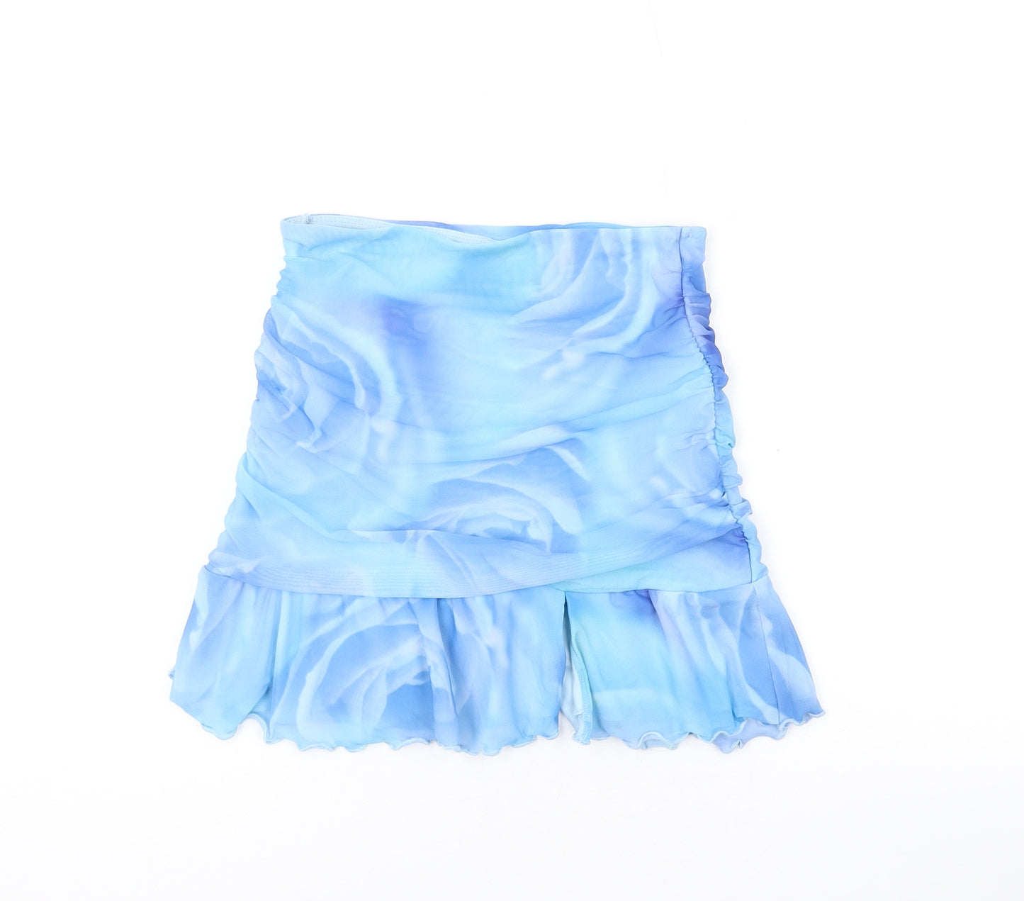 Oh Polly Womens Blue Geometric Polyester Mini Skirt Size 8