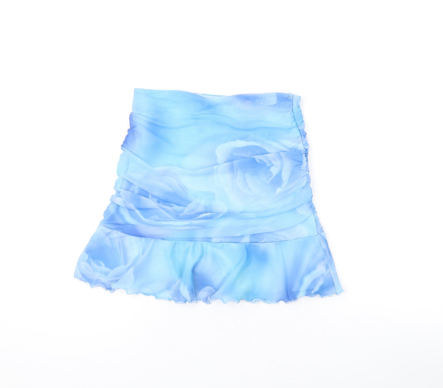 Oh Polly Womens Blue Geometric Polyester Mini Skirt Size 8