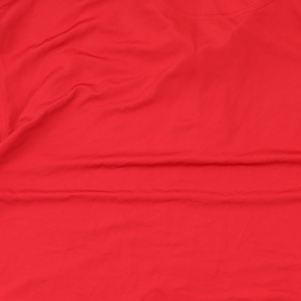 Under armour Mens Red Polyester Basic Polo Size 2XL Collared Button