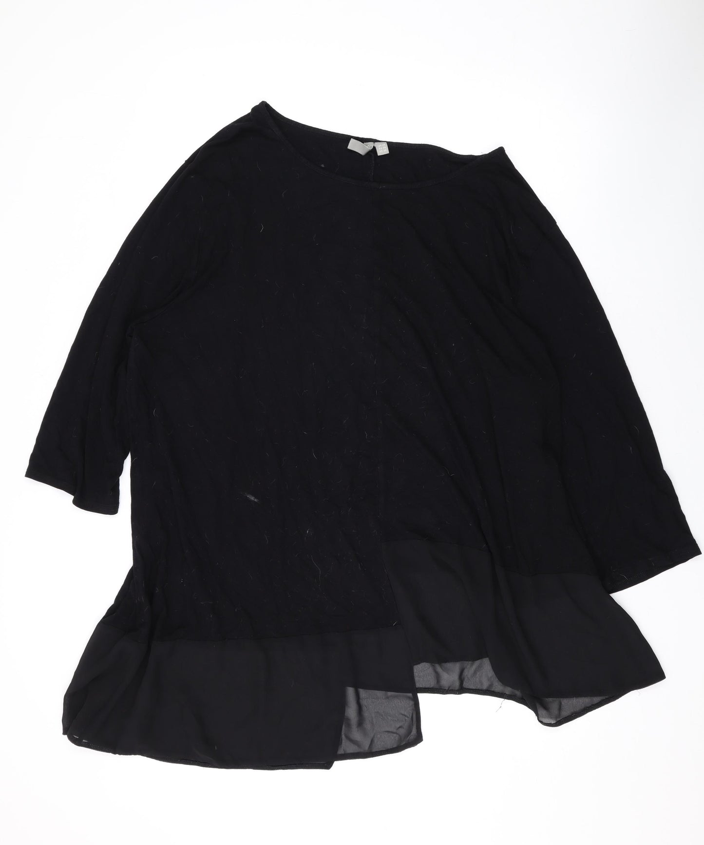 ASOS Womens Black Viscose Basic Blouse Size 28 Round Neck