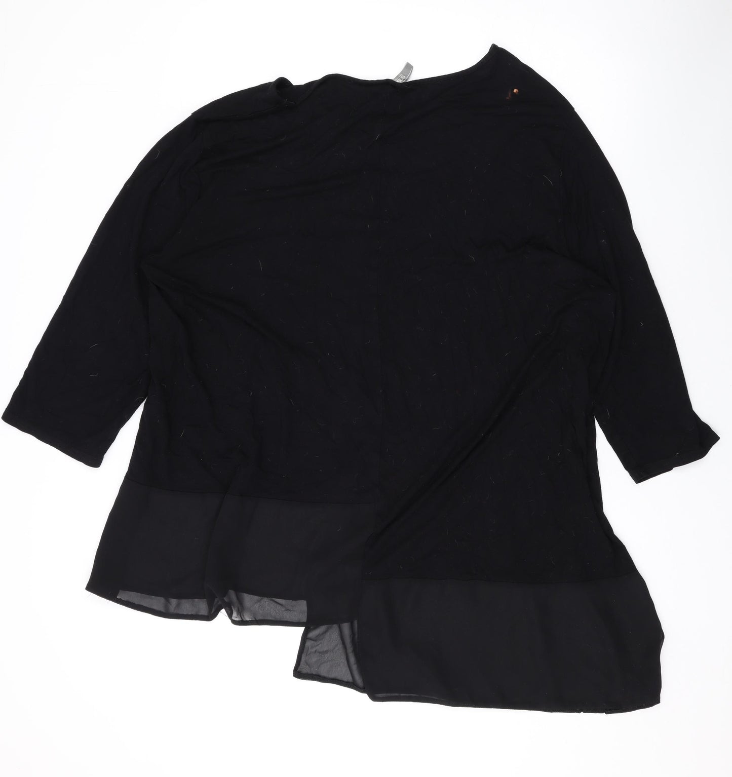 ASOS Womens Black Viscose Basic Blouse Size 28 Round Neck