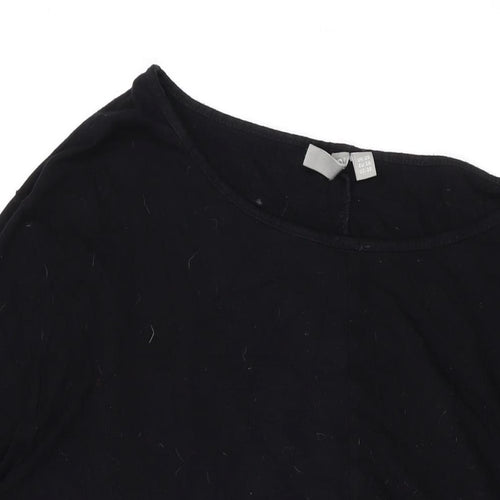 ASOS Womens Black Viscose Basic Blouse Size 28 Round Neck