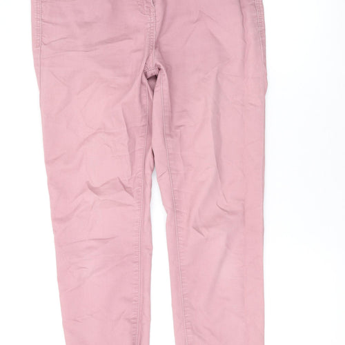 Red Herring Womens Pink Cotton Skinny Jeans Size 12 L27 in Regular Zip