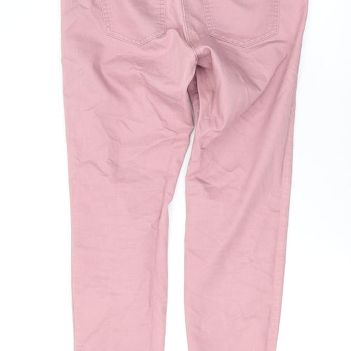 Red Herring Womens Pink Cotton Skinny Jeans Size 12 L27 in Regular Zip
