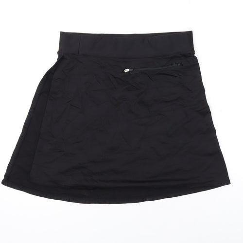 Oxylane Womens Black Polyamide Mini Skirt Size S