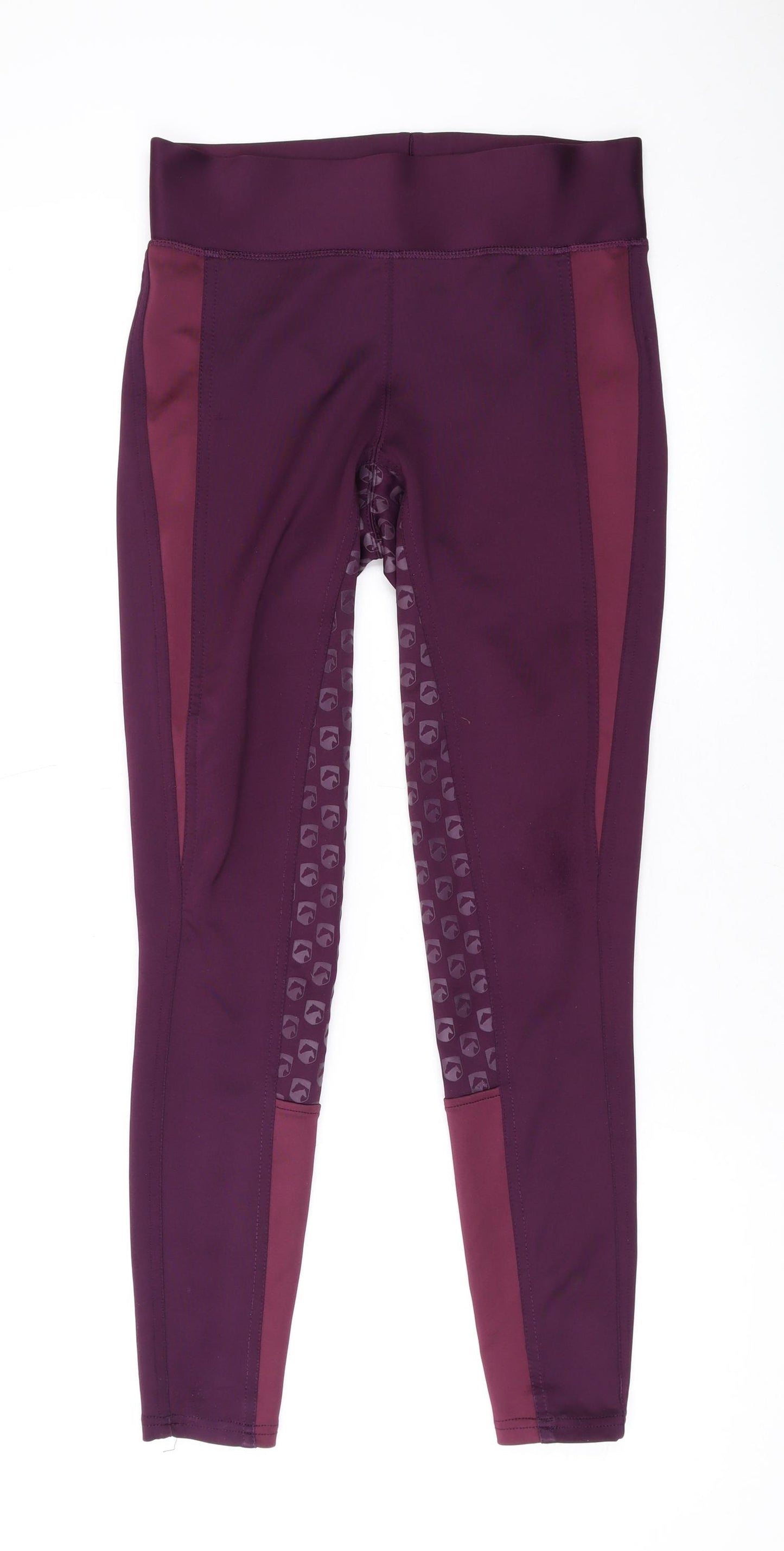 Requisite Womens Purple Polyester Compression Leggings Size 10 L25 in Regular Pullover - Horse riding