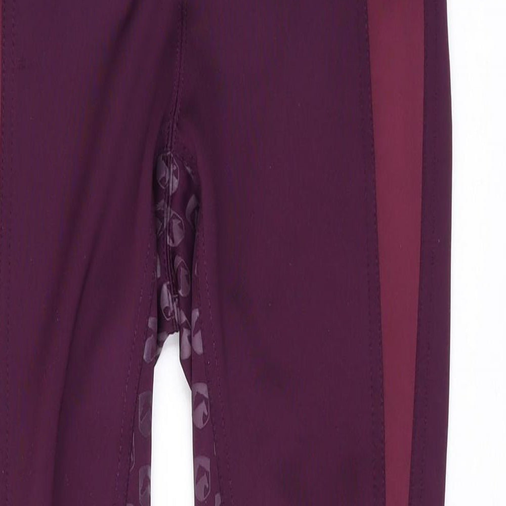 Requisite Womens Purple Polyester Compression Leggings Size 10 L25 in Regular Pullover - Horse riding