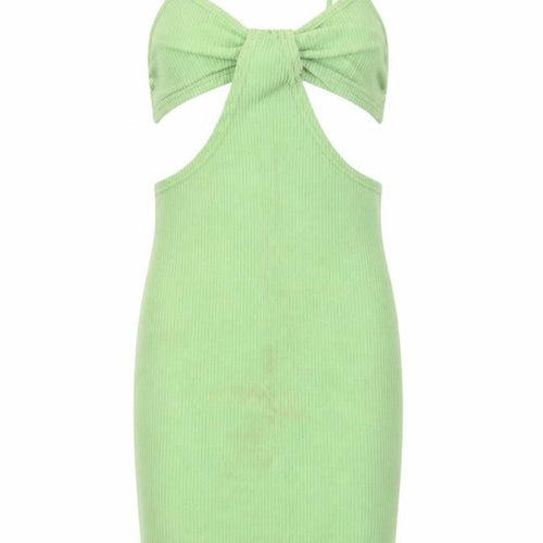 Nasty Gal Womens Green Polyester Bodycon Size 6 V-Neck Pullover