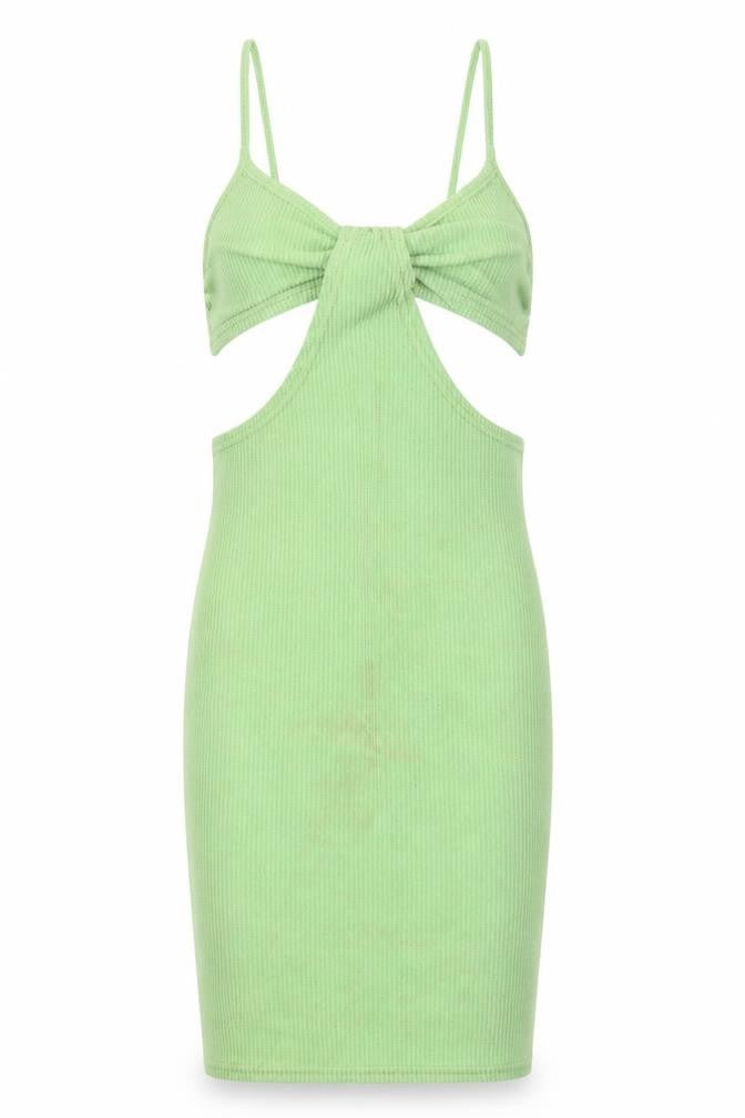 Nasty Gal Womens Green Polyester Bodycon Size 6 V-Neck Pullover