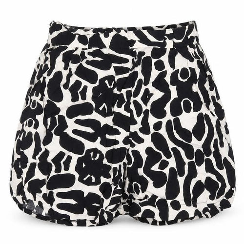 Nasty Gal Womens Black Geometric Viscose Basic Shorts Size 6 L3 in Regular Pull On